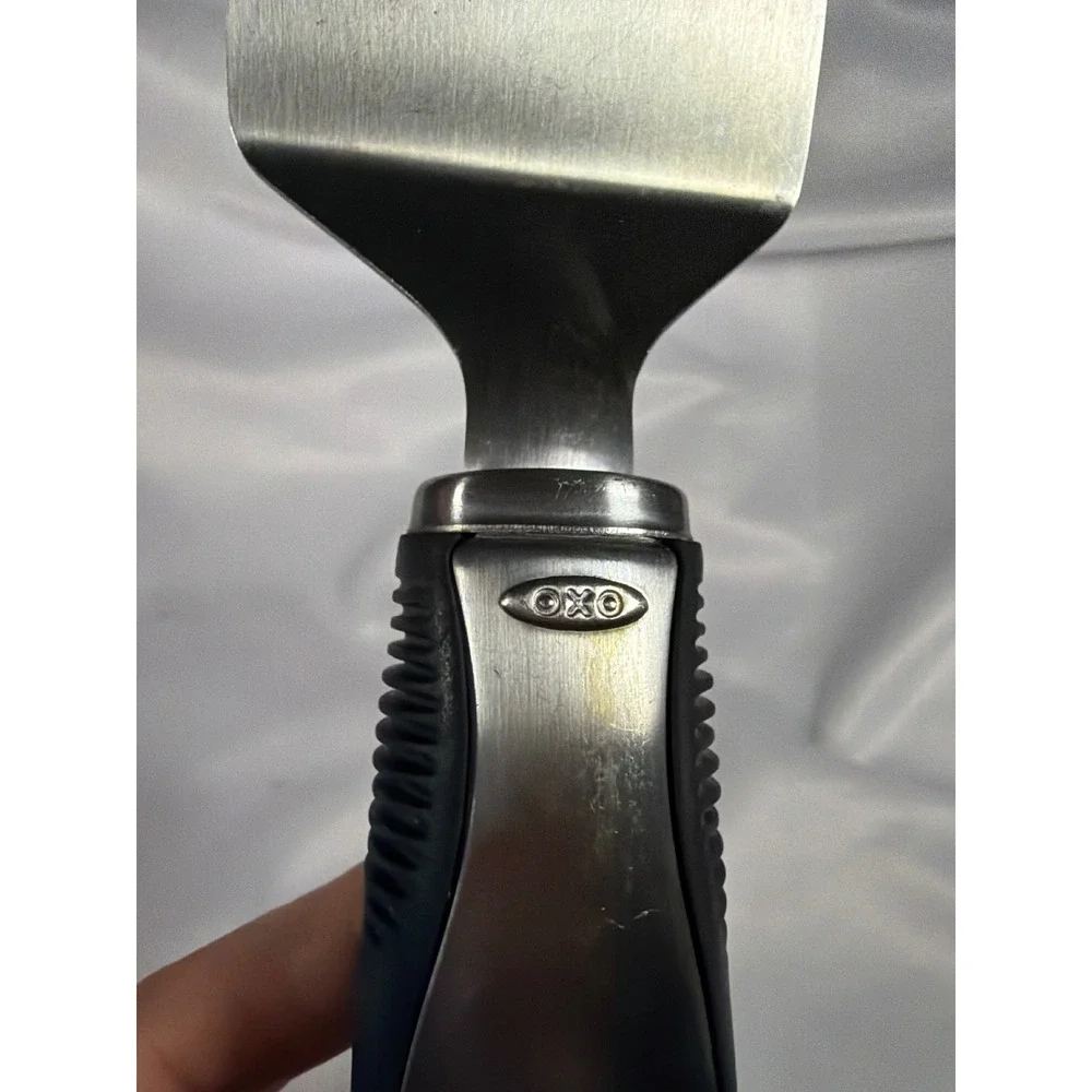 OXO Good Grips Steel Pie Server Stainless Steel Serrated Edge Cake Slicer Black